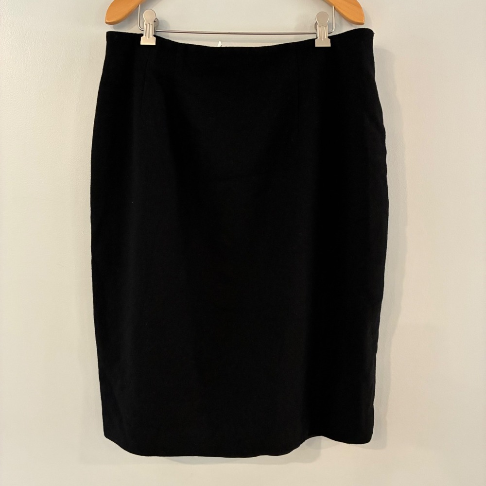 Valerie Stevens II Wool Skirt 16W Pencil Academia Corp Goth Office Luxury Vtg